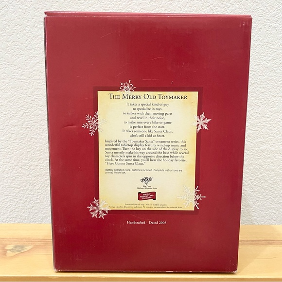 Hallmark THE MERRY OLD TOYMAKER 10" Musical Animated Santa Clock Tabletop Decor - Picture 4 of 16